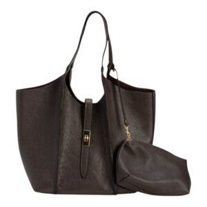 CHEVAL Made In Italy Leather Flap Turn Lock Satchel